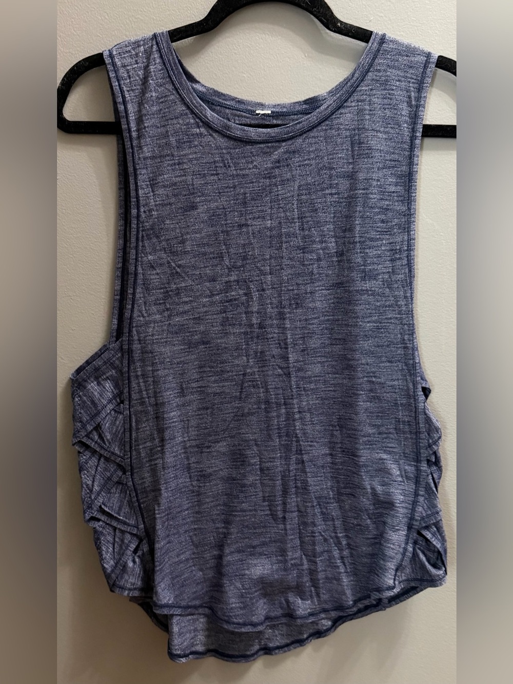 lululemon athletica Heather Navy Braided Side Tank